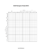 Nonogram - 20x20 - A47 Print Puzzle