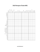 Nonogram - 20x20 - A50 Print Puzzle