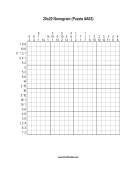 Nonogram - 20x20 - A63 Print Puzzle