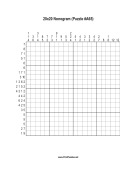 Nonogram - 20x20 - A65 Print Puzzle