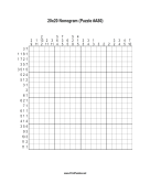 Nonogram - 20x20 - A80 Print Puzzle