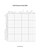 Nonogram - 20x20 - A96 Print Puzzle