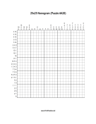 Nonogram - 25x25 - A20 Print Puzzle