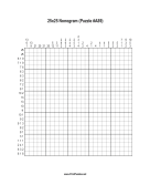 Nonogram - 25x25 - A89 Print Puzzle