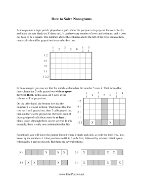 How To Solve Nonograms Printable Puzzle
