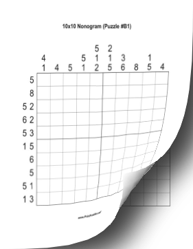 Printable Nonogram Book - 10x10 Printable Puzzle