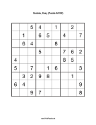 Sudoku - Easy A102 Print Puzzle