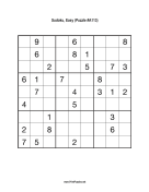 Sudoku - Easy A113 Print Puzzle