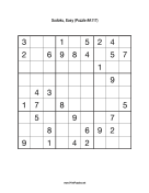 Sudoku - Easy A117 Print Puzzle