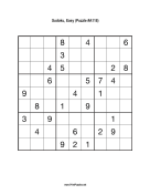 Sudoku - Easy A118 Print Puzzle