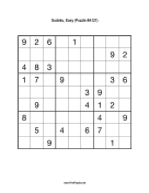 Sudoku - Easy A121 Print Puzzle