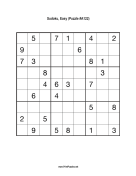 Sudoku - Easy A122 Print Puzzle