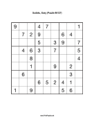 Sudoku - Easy A127 Print Puzzle