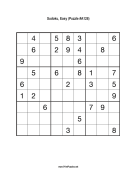 Sudoku - Easy A128 Print Puzzle