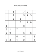 Sudoku - Easy A135 Print Puzzle