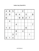 Sudoku - Easy A14 Print Puzzle