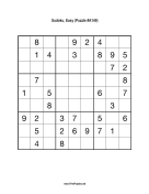 Sudoku - Easy A149 Print Puzzle