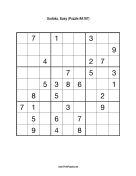 Sudoku - Easy A167 Print Puzzle