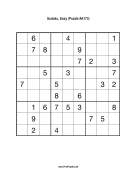 Sudoku - Easy A173 Print Puzzle