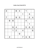 Sudoku - Easy A176 Print Puzzle
