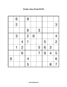 Sudoku - Easy A193 Print Puzzle