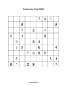 Sudoku - Easy A200 Print Puzzle