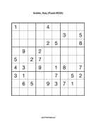 Sudoku - Easy A203 Print Puzzle