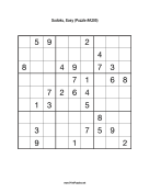 Sudoku - Easy A205 Print Puzzle