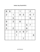 Sudoku - Easy A212 Print Puzzle