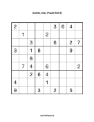 Sudoku - Easy A216 Print Puzzle