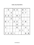 Sudoku - Easy A218 Print Puzzle