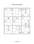 Sudoku - Easy A229 Print Puzzle
