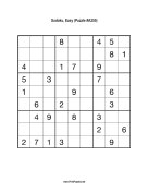 Sudoku - Easy A255 Print Puzzle