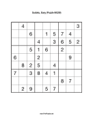 Sudoku - Easy A259 Print Puzzle