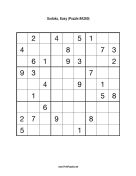 Sudoku - Easy A260 Print Puzzle