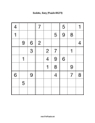 Sudoku - Easy A270 Print Puzzle