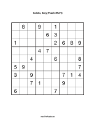Sudoku - Easy A274 Print Puzzle