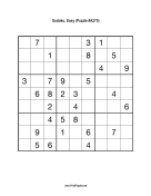 Sudoku - Easy A275 Print Puzzle