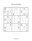 Sudoku - Easy A279 Print Puzzle