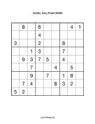 Sudoku - Easy A296 Print Puzzle