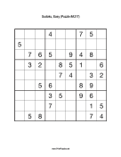 Sudoku - Easy A317 Print Puzzle