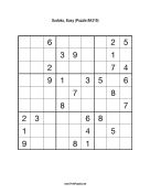 Sudoku - Easy A319 Print Puzzle