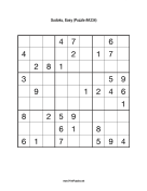 Sudoku - Easy A334 Print Puzzle