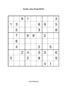 Sudoku - Easy A343 Print Puzzle