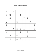 Sudoku - Easy A345 Print Puzzle
