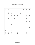 Sudoku - Easy A370 Print Puzzle