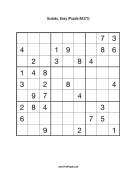 Sudoku - Easy A373 Print Puzzle