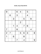 Sudoku - Easy A378 Print Puzzle