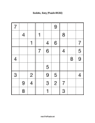 Sudoku - Easy A382 Print Puzzle