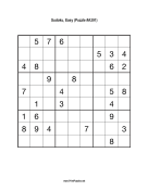 Sudoku - Easy A391 Print Puzzle